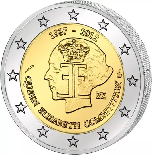 2 euros Belgique 75e anniversaire du Concours de musique Reine Elisabeth 2012