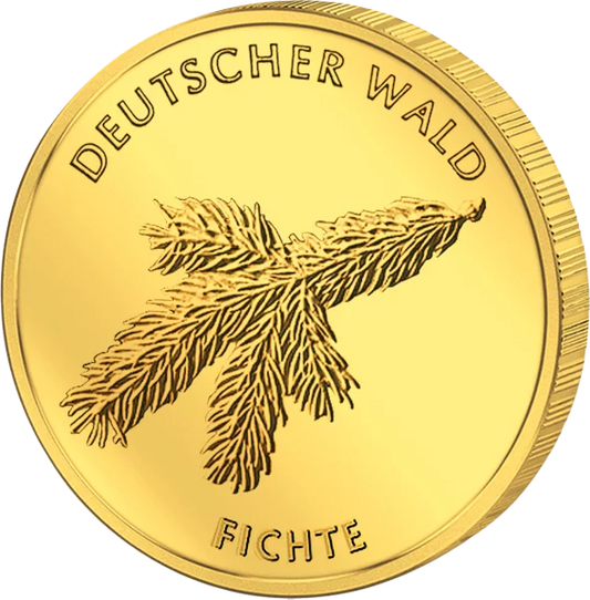 20 euros, Allemagne, Épicéa des forêts allemandes, millésime 2012, état excellent à neuf
