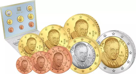 Coffret de pièces en euros du Vatican, édition premier jour 2012