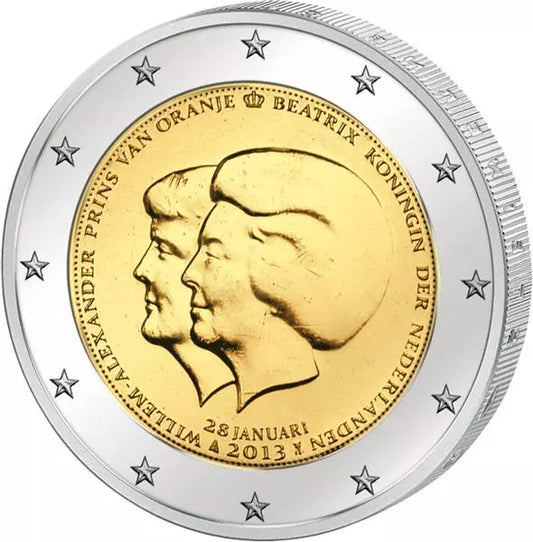 2 euros Pays-Bas Changement de trône 2013