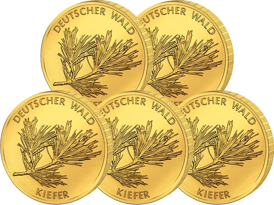 5x 20 euros Allemagne Pin des forêts allemandes 2013 Excellent (A-J)