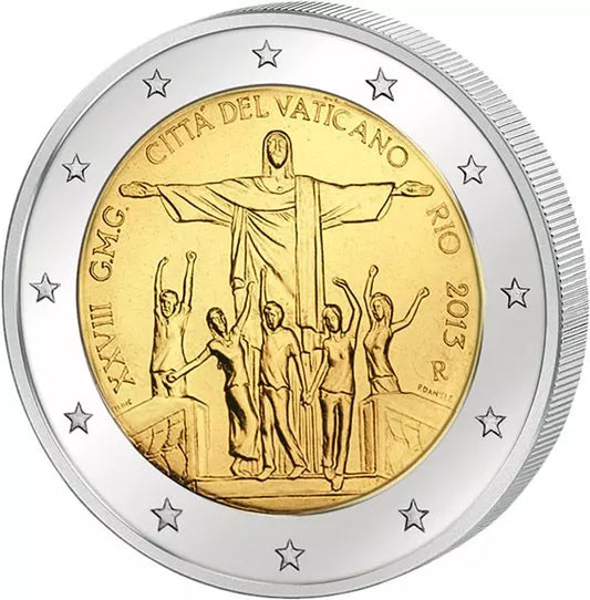 2 euros Vatican Journée Mondiale de la Jeunesse Rio de Janeiro 2013