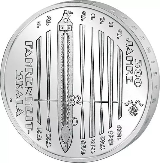 10 euros République fédérale d'Allemagne 300 ans de l'échelle Fahrenheit 2014 Épreuve