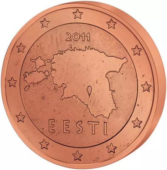 Ensemble de pièces de monnaie estoniennes en euros