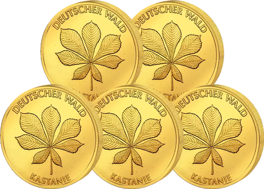 Pièce de 20 euros de la République fédérale d'Allemagne, Châtaigne des forêts allemandes, 2014, état neuf (A-J)
