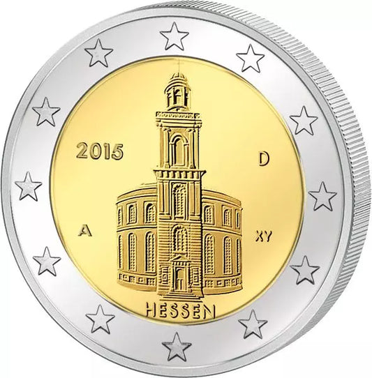 2 euros République fédérale d'Allemagne Hesse Francfort Paulskirche 2015 État neuf