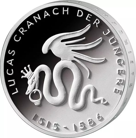 Pièce de 10 euros, Allemagne, 500e anniversaire de Lucas Cranach, 2015, état neuf