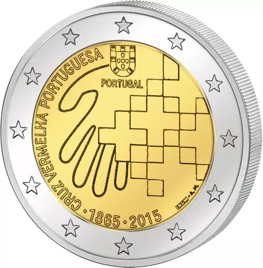 2 euros Portugal 150 ans de la Croix-Rouge portugaise 2015