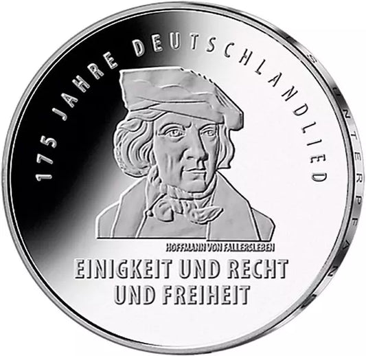 20 euros BRD 175 ans de l'hymne national allemand 2016 Disque poli