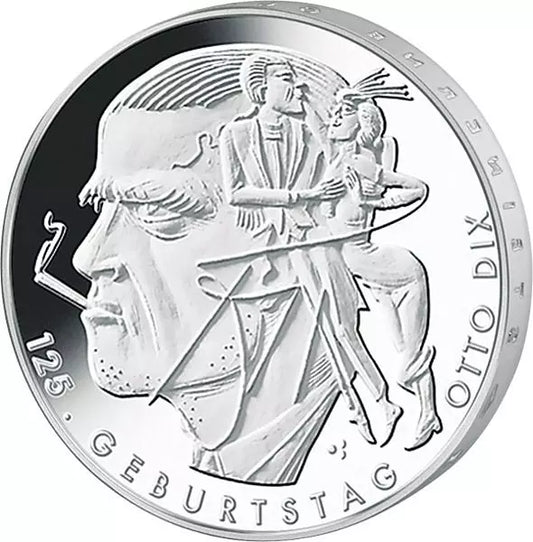 Pièce de 20 euros, Allemagne, 125e anniversaire, Otto Dix, 2016, état neuf