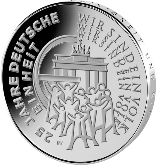 25 euros République fédérale d'Allemagne 25 ans d'unité allemande 2015 Preuve