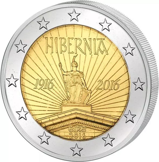 2 euros Irlande 100e anniversaire de l'Insurrection de Pâques 2016