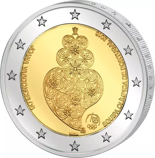 2 Euro Jeux Olympiques du Portugal à Rio de Janeiro 2016