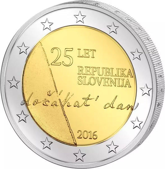 2 euros Slovénie Indépendance de la République de Slovénie 2016