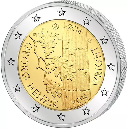 2 euros Finlande 100e anniversaire de Georg Henrik von Wright 2016