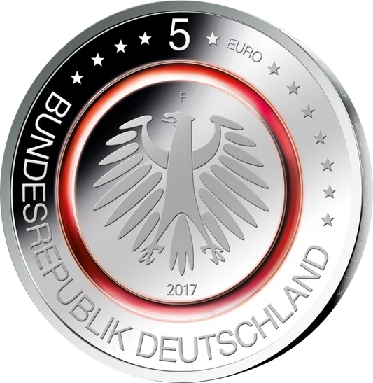 Ensemble de 5 x 5 euros Allemagne Zones climatiques de la Terre 2017-2021