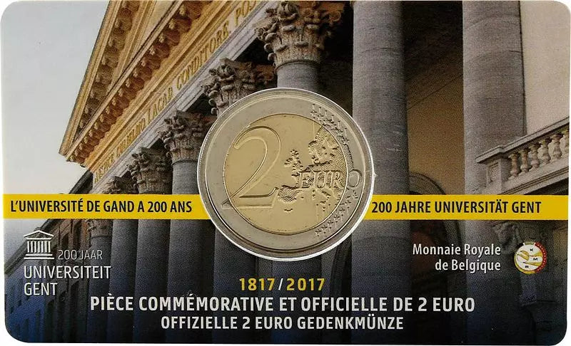 2 euros Belgique 200 ans de l'Université de Gand 2017