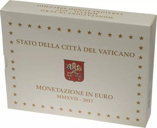 Coffret de pièces en euros du Vatican 2017, qualité Belle Épreuve, avec timbre-poste