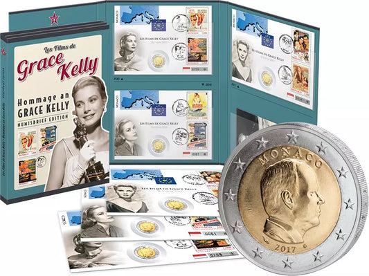 3 x 2 Euro Numiscovers Hommage à Grace Kelly 2015-2017
