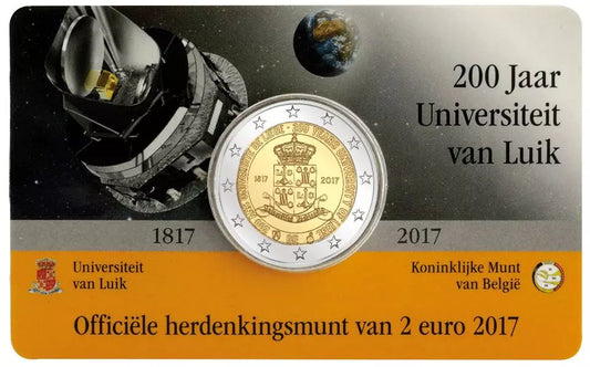 2 euros Belgique 200 ans de l'Université de Liège 2017