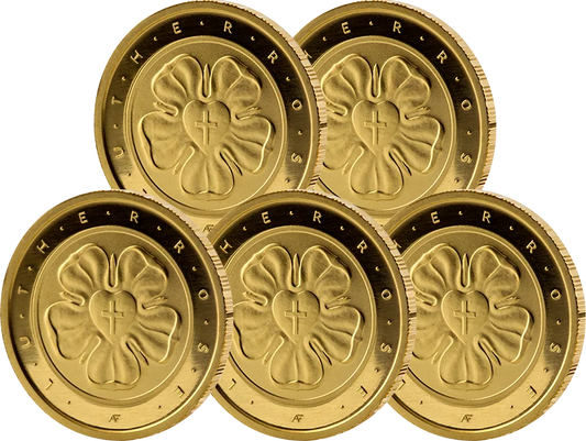 5 x 50 Euros BRD Luther Rose 2017