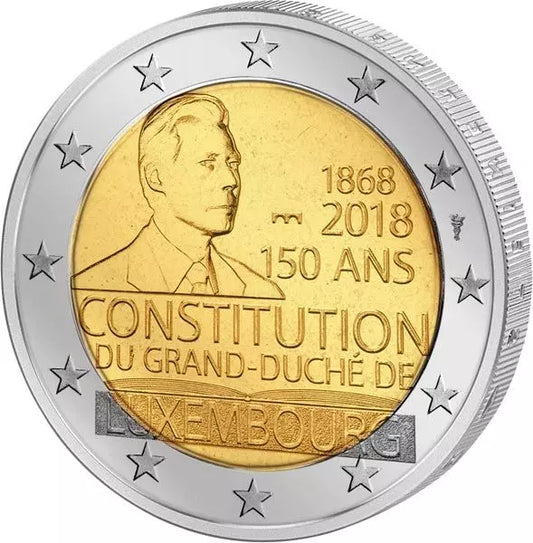 Luxembourg 2 euros - 150 ans de la Constitution 2018
