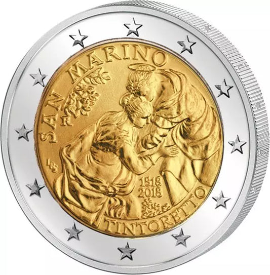2 euros Saint-Marin 500e anniversaire de Jacopo Tintoretto 2018