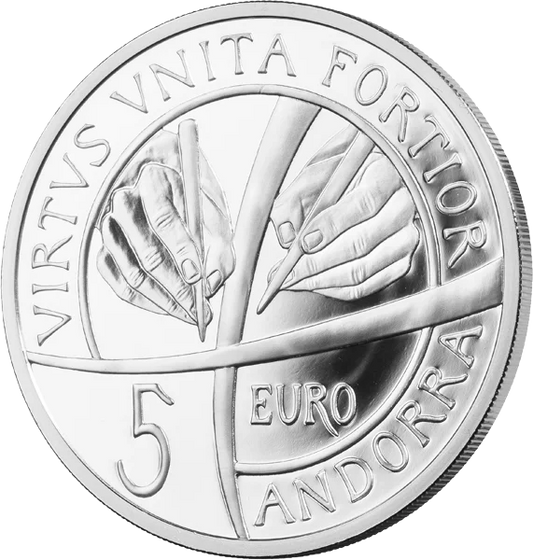 5 euros Andorre 25 ans de la Constitution d'Andorre 2018