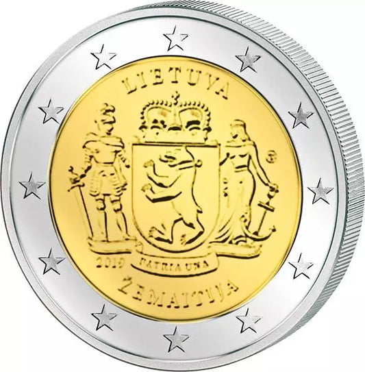 2 euros Lituanie Régions ethnographiques lituaniennes Zemaitija 2019