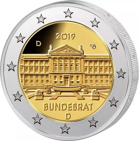 2 euros République fédérale d'Allemagne Conseil fédéral 2019