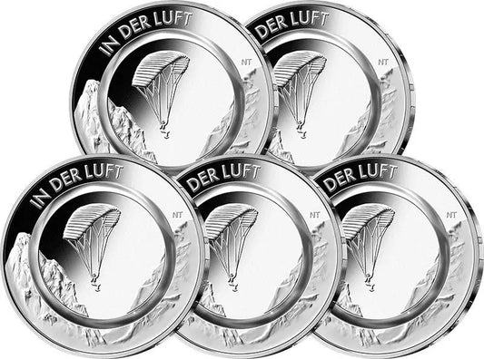 5x10 euros Allemagne Dans les airs 2019 État neuf (A - J)