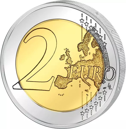 Pièce de 2 euros luxembourgeoise commémorant le 175e anniversaire de la mort du grand-duc Guillaume Ier, 2018