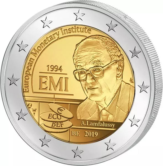 2 euros Belgique 25e anniversaire de la fondation de l'Institut monétaire européen 2019