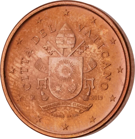 Coffret de pièces en euros du Vatican, édition premier jour 2019
