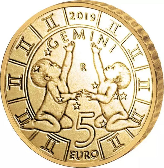 5 euros Saint-Marin Signe astrologique Gémeaux 2019