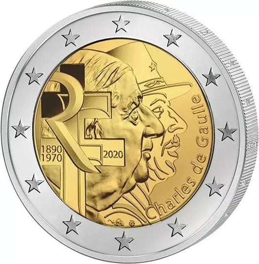 2 euros France Charles de Gaulle 2020
