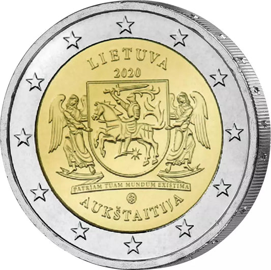 2 Euro Lituanie Régions ethnographiques lituaniennes Auksaitija 2020