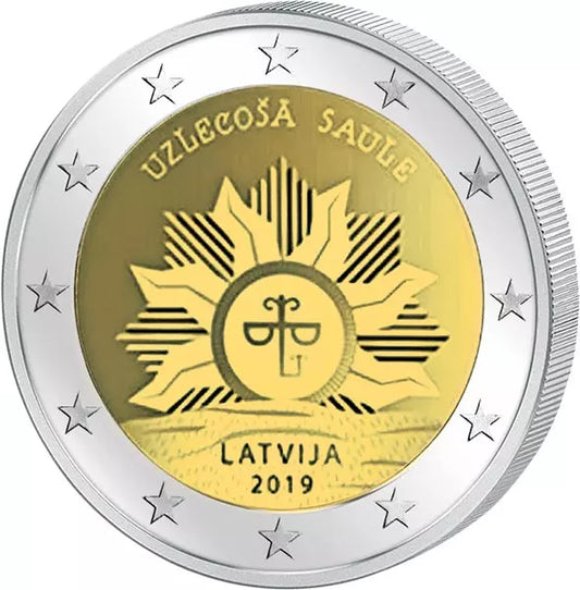 2 Euro Lettonie Soleil Levant 2019