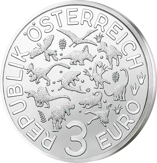 3 Euro Autriche Super-Dinosaure Argentinosaure 2021