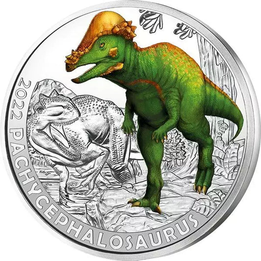 3 euros Autriche Super-Dinosaure Pachycephalosaurus 2022