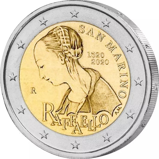 2 euros Saint-Marin 500e anniversaire de la mort de Raphaël 2020