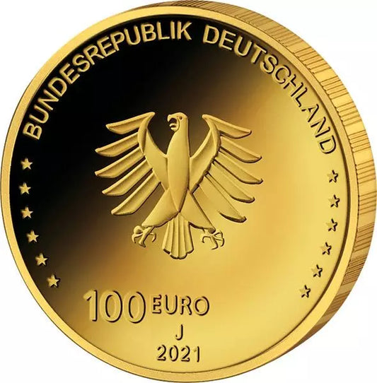 5 billets de 100 euros, République fédérale d'Allemagne, loi de 2021, état neuf (A-J)